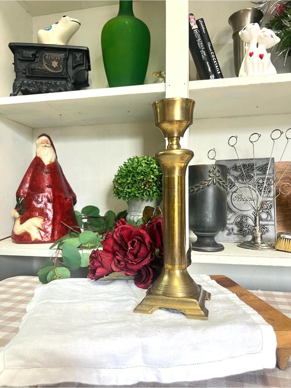 Vintage brass candlestick holder